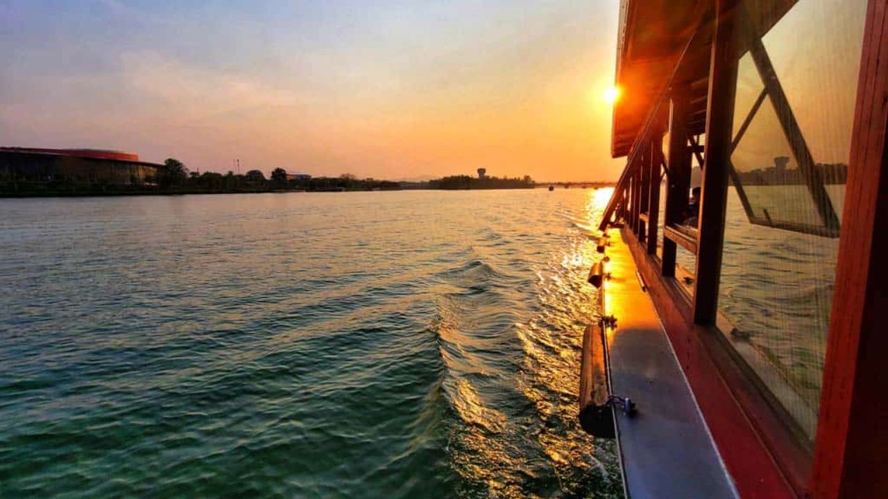 Watching the Sunset on the River