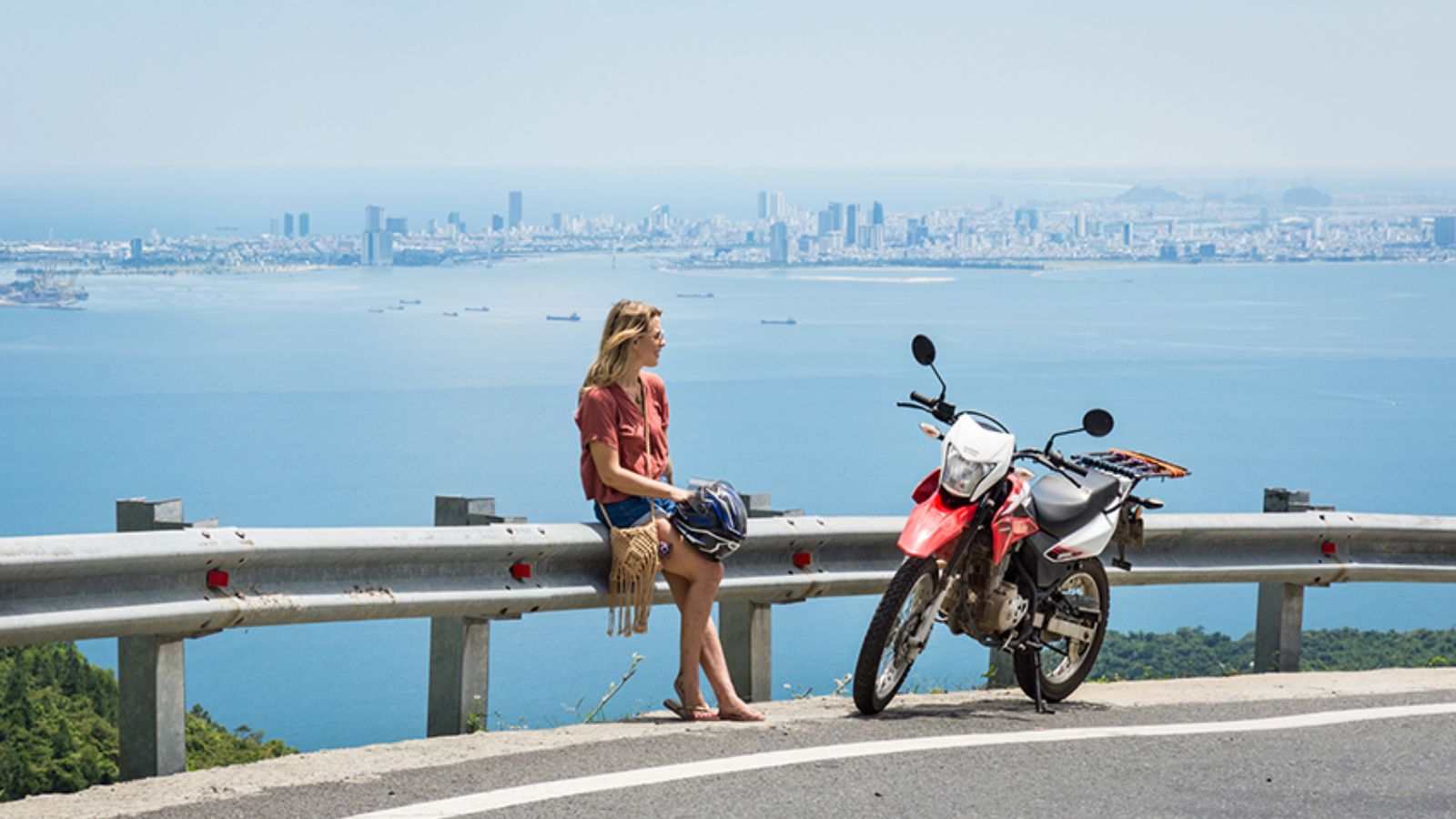 Riding a Motorbike to get to Da Nang from Hue
